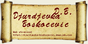 Đurđevka Boškoćević vizit kartica